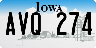 IA license plate AVQ274