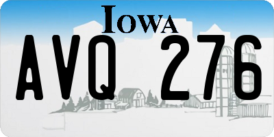 IA license plate AVQ276