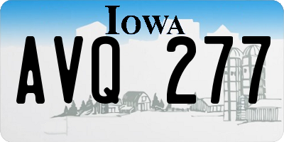 IA license plate AVQ277