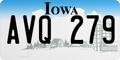 IA license plate AVQ279