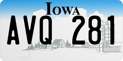 IA license plate AVQ281