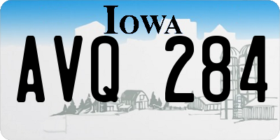IA license plate AVQ284