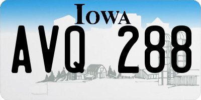 IA license plate AVQ288