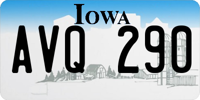IA license plate AVQ290