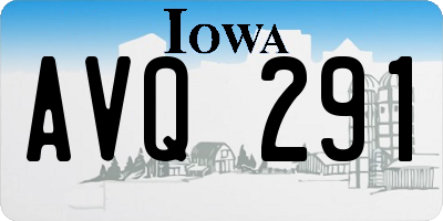 IA license plate AVQ291