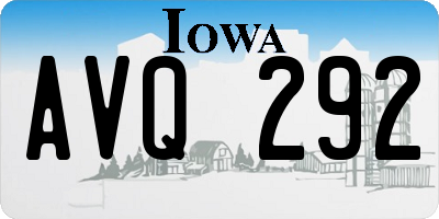 IA license plate AVQ292