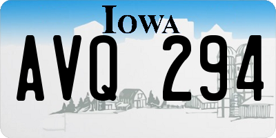 IA license plate AVQ294