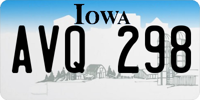 IA license plate AVQ298