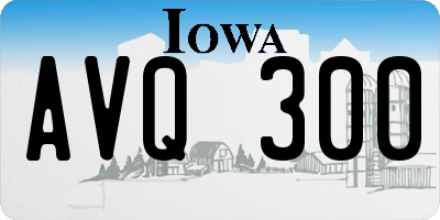 IA license plate AVQ300