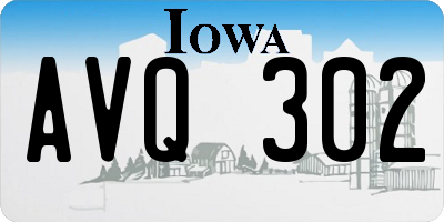 IA license plate AVQ302