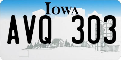 IA license plate AVQ303