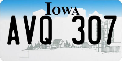 IA license plate AVQ307