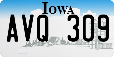 IA license plate AVQ309