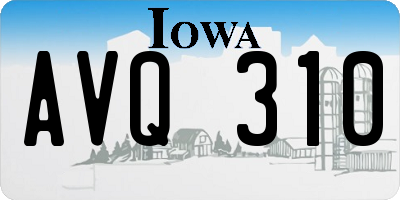 IA license plate AVQ310