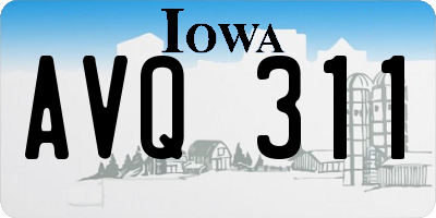 IA license plate AVQ311