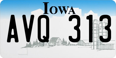 IA license plate AVQ313