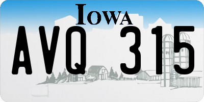IA license plate AVQ315