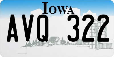 IA license plate AVQ322