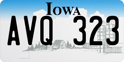 IA license plate AVQ323