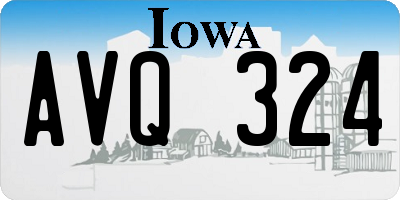 IA license plate AVQ324