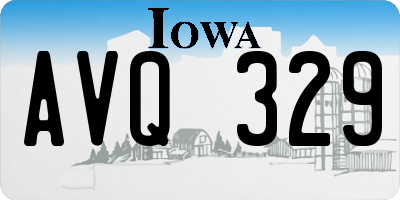 IA license plate AVQ329