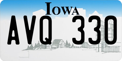 IA license plate AVQ330