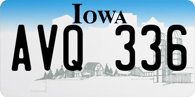 IA license plate AVQ336