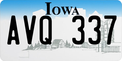 IA license plate AVQ337