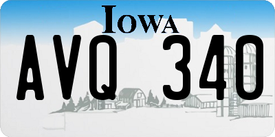 IA license plate AVQ340