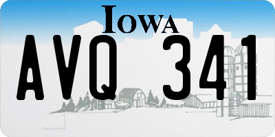IA license plate AVQ341