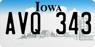 IA license plate AVQ343