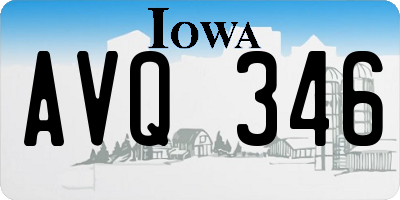 IA license plate AVQ346