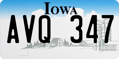IA license plate AVQ347