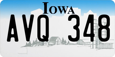IA license plate AVQ348