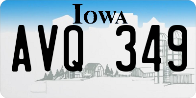IA license plate AVQ349