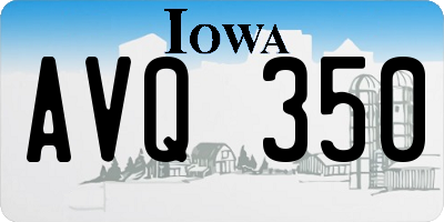 IA license plate AVQ350