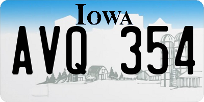 IA license plate AVQ354