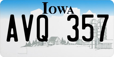 IA license plate AVQ357