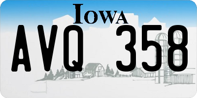 IA license plate AVQ358