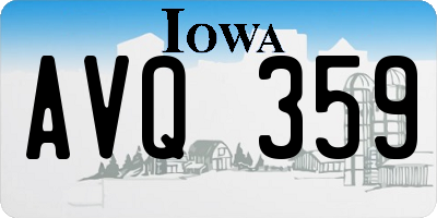 IA license plate AVQ359