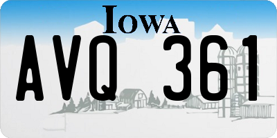 IA license plate AVQ361