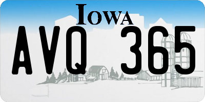 IA license plate AVQ365
