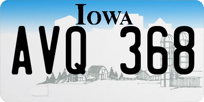 IA license plate AVQ368