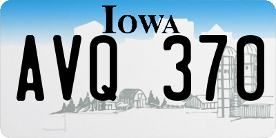 IA license plate AVQ370