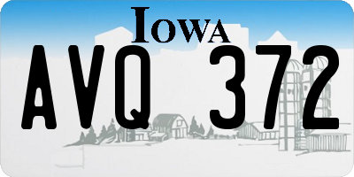 IA license plate AVQ372