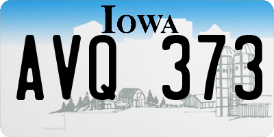 IA license plate AVQ373