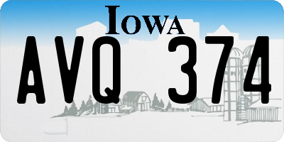IA license plate AVQ374