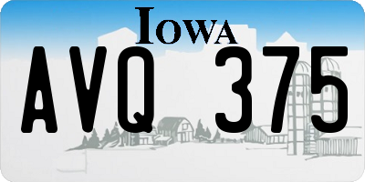IA license plate AVQ375