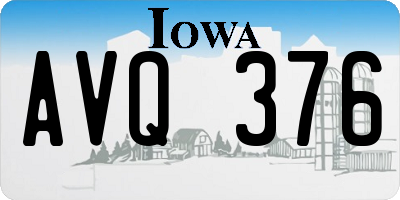 IA license plate AVQ376
