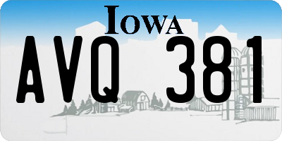 IA license plate AVQ381